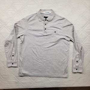 Mark Law Luxury gray long‎ sleeve Polo Shirt size L